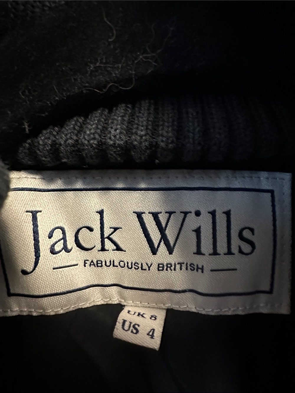 Jack Wills Quilted Black Puffer Vest with Stand Collar - Picture 3 of 4